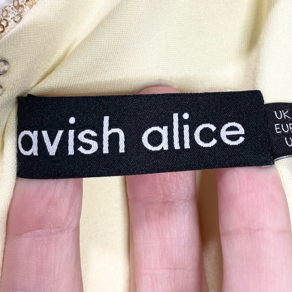 Lavish Alice One Shoulder Pleated Sequin Cowl Midi Dress In Bronze 4 NWT - Picture 7 of 10